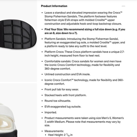 Crocs Stomp Platform Fisherman Sandal - Black - Picture 6 of 6